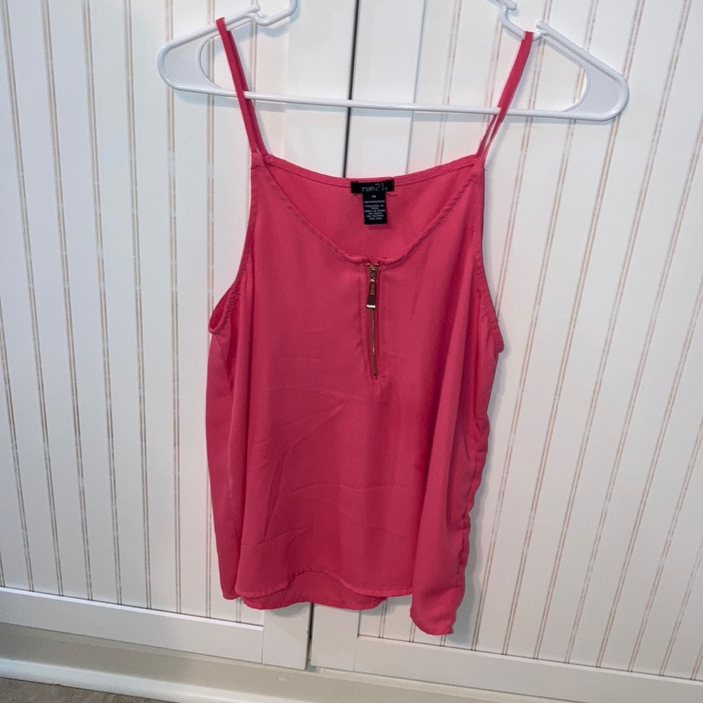 coral flowy summer tank